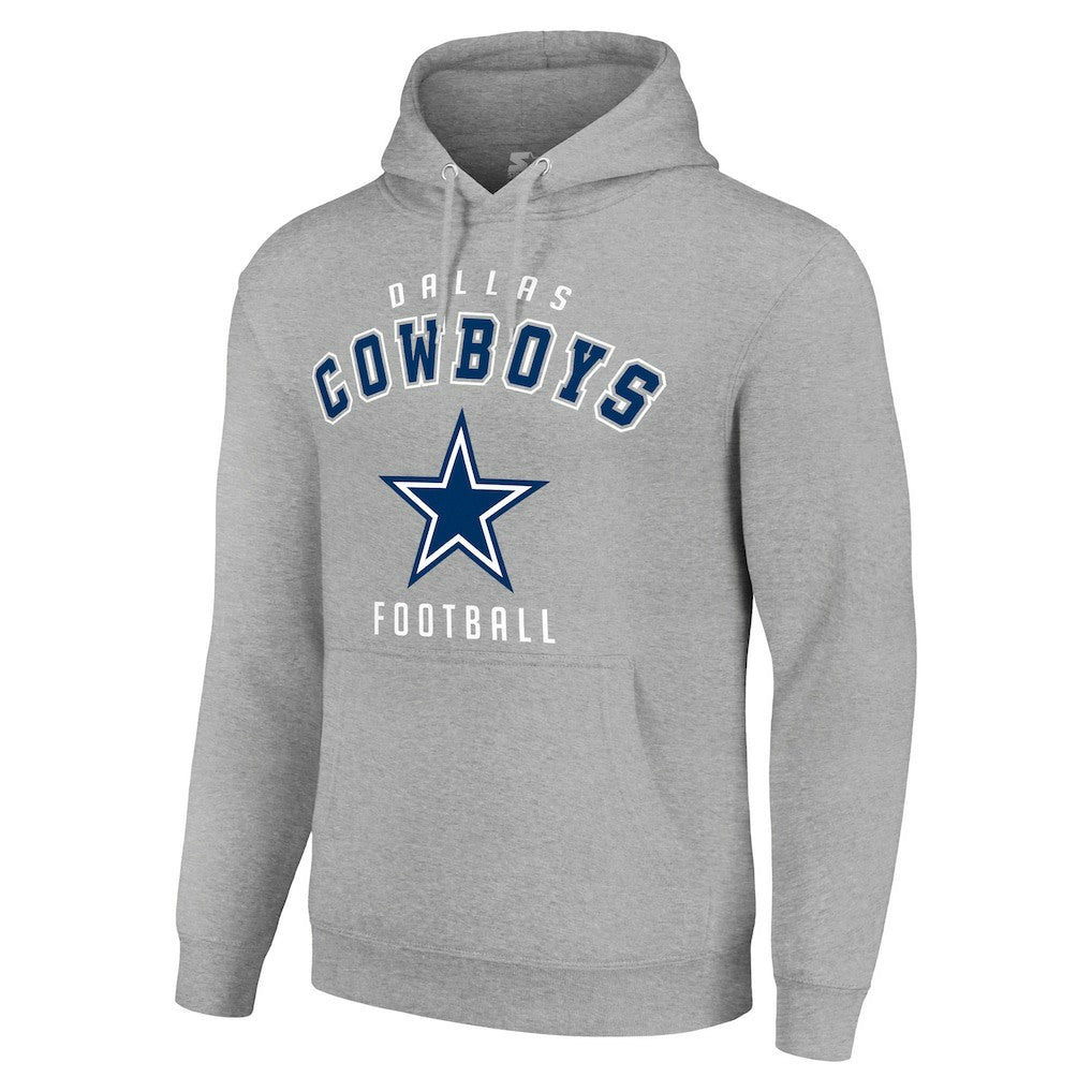 Dallas Cowboys Starter Unisex Logo Pullover Hoodie - Heather Gray on sale