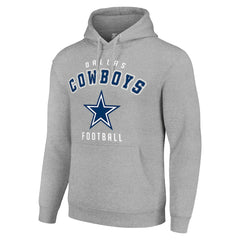 Dallas Cowboys Starter Unisex Logo Pullover Hoodie - Heather Gray on sale