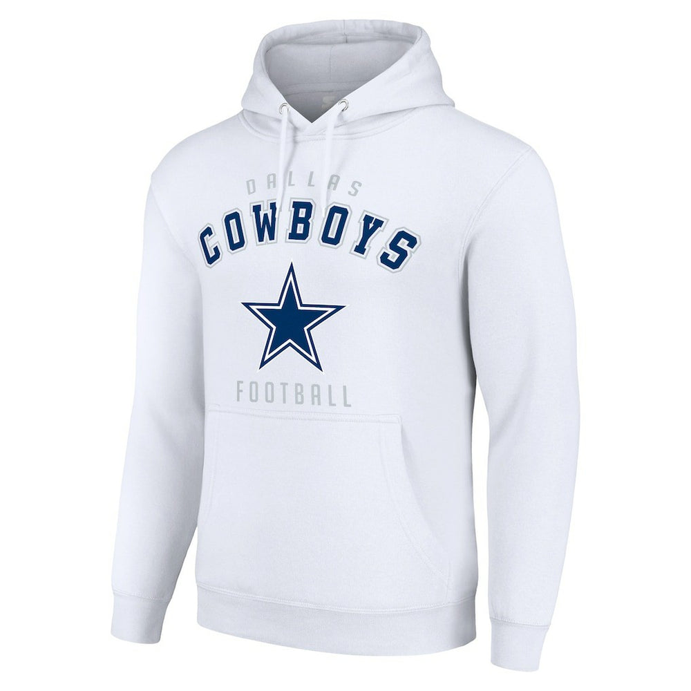 Dallas Cowboys Starter Unisex Logo Pullover Hoodie - White for sale