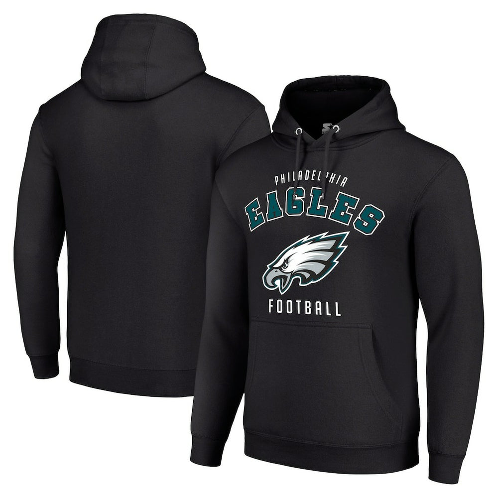 Philadelphia Eagles Starter Unisex Logo Pullover Hoodie - Black on sale