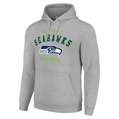 Seattle Seahawks Starter Unisex Logo Pullover Hoodie - Heather Gray discount