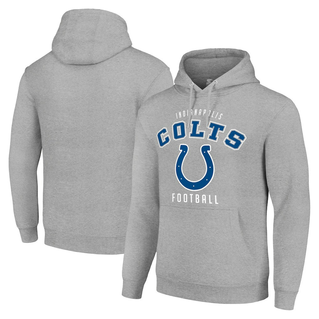 Indianapolis Colts Starter Unisex Logo Pullover Hoodie - Heather Gray for sale
