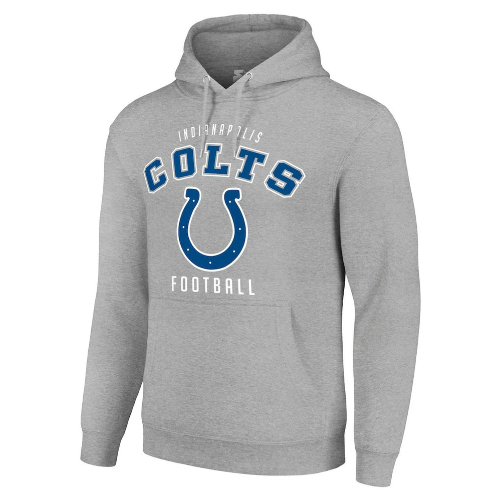 Indianapolis Colts Starter Unisex Logo Pullover Hoodie - Heather Gray for sale