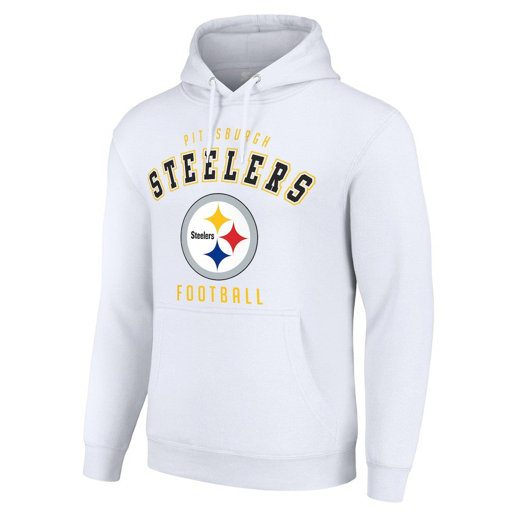 Pittsburgh Steelers Starter Unisex Logo Pullover Hoodie - White sale
