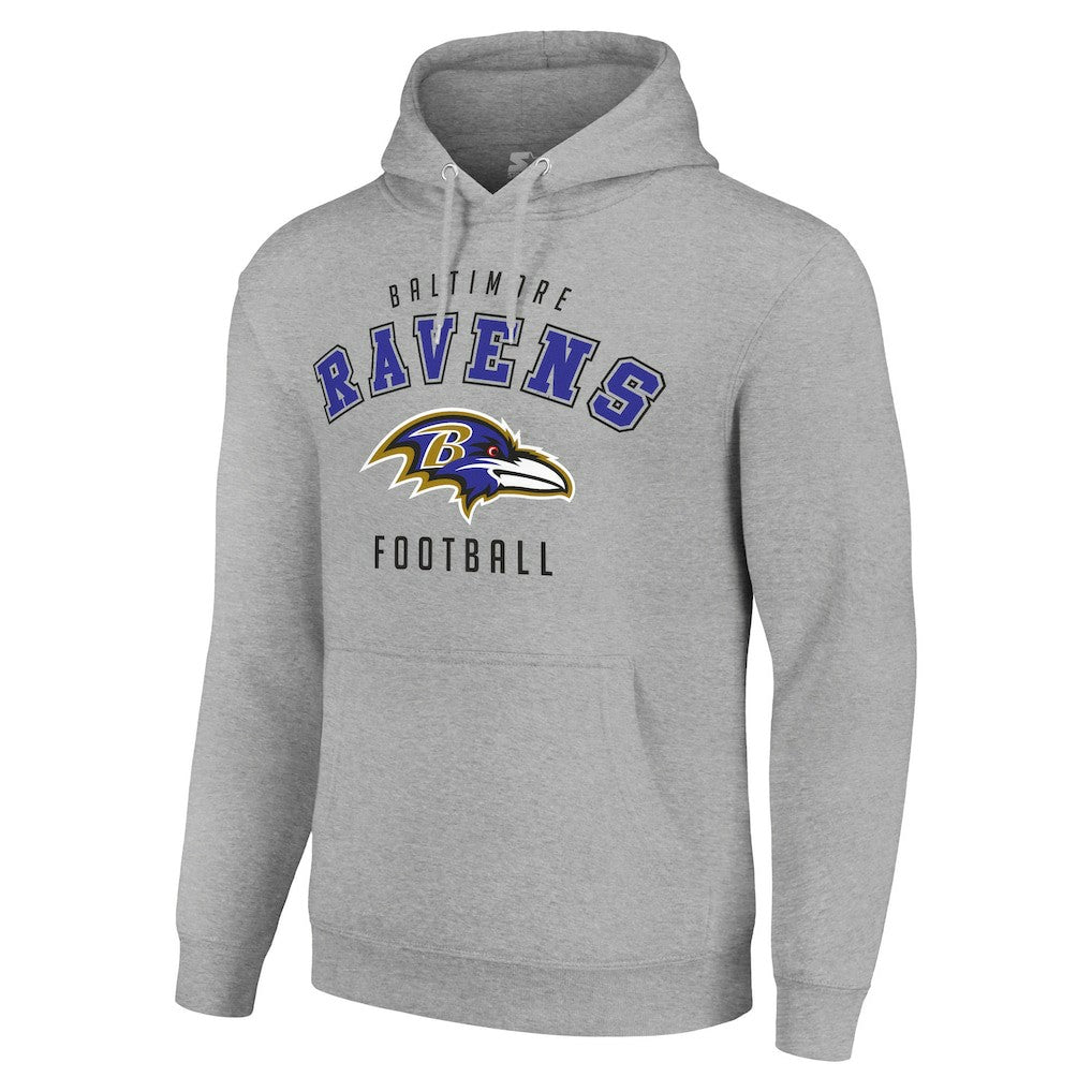 Baltimore Ravens Starter Unisex Logo Pullover Hoodie - Heather Gray for sale