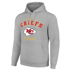 Kansas City Chiefs Starter Unisex Logo Pullover Hoodie - Heather Gray for sale