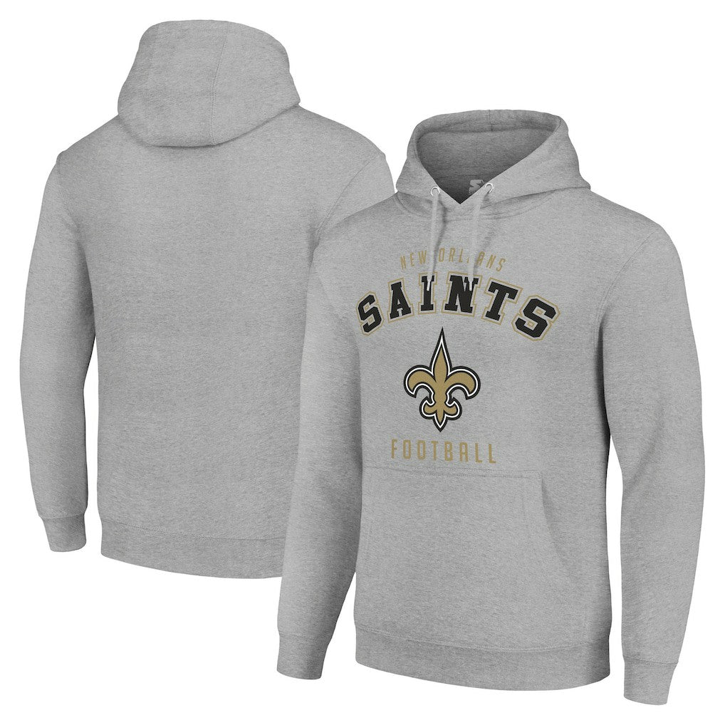 New Orleans Saints Starter Unisex Logo Pullover Hoodie - Heather Gray cheap