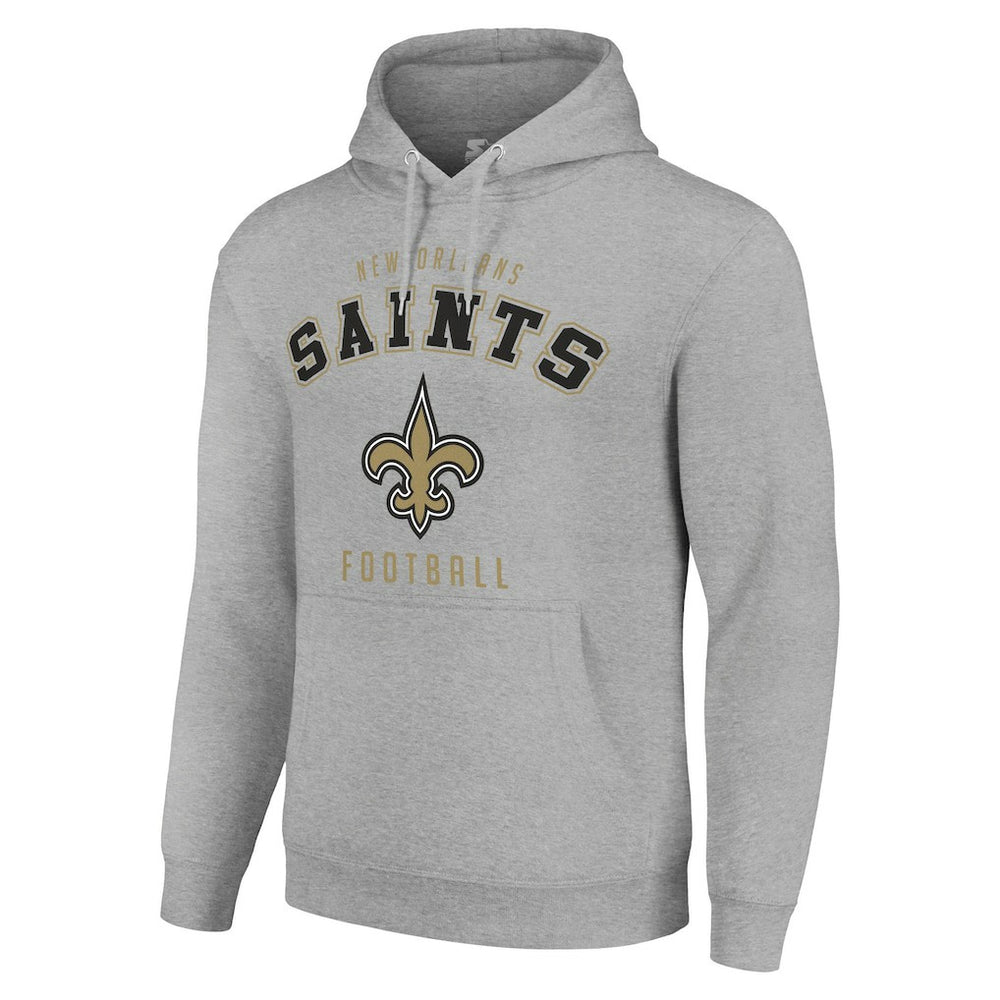 New Orleans Saints Starter Unisex Logo Pullover Hoodie - Heather Gray cheap