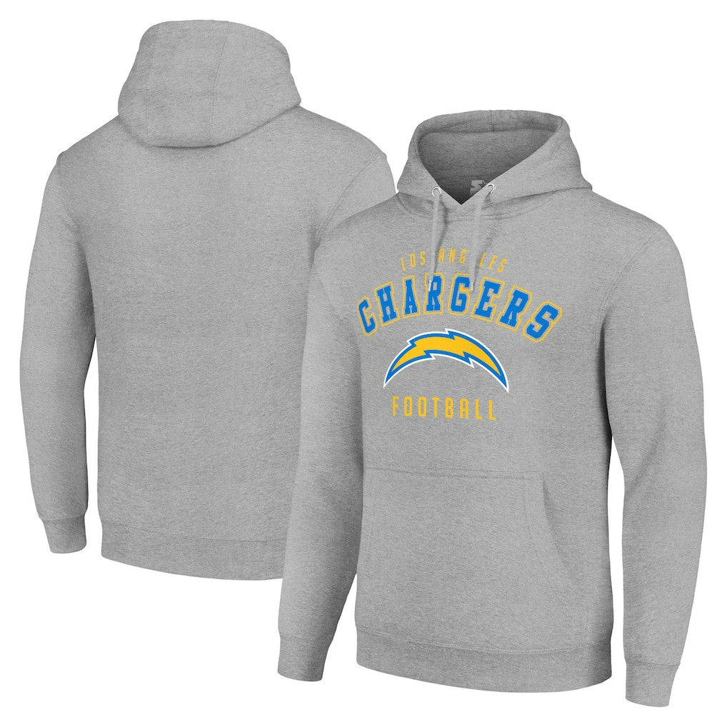 Los Angeles Chargers Starter Unisex Logo Pullover Hoodie - Heather Gray cheap