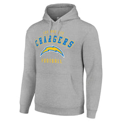 Los Angeles Chargers Starter Unisex Logo Pullover Hoodie - Heather Gray cheap