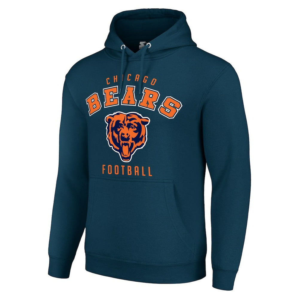 Chicago Bears Starter Unisex Logo Pullover Hoodie - Navy on sale