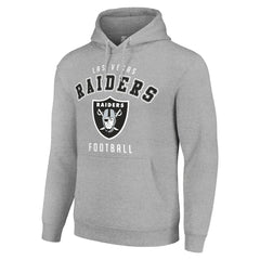 Las Vegas Raiders Starter Unisex Logo Pullover Hoodie - Heather Gray discount