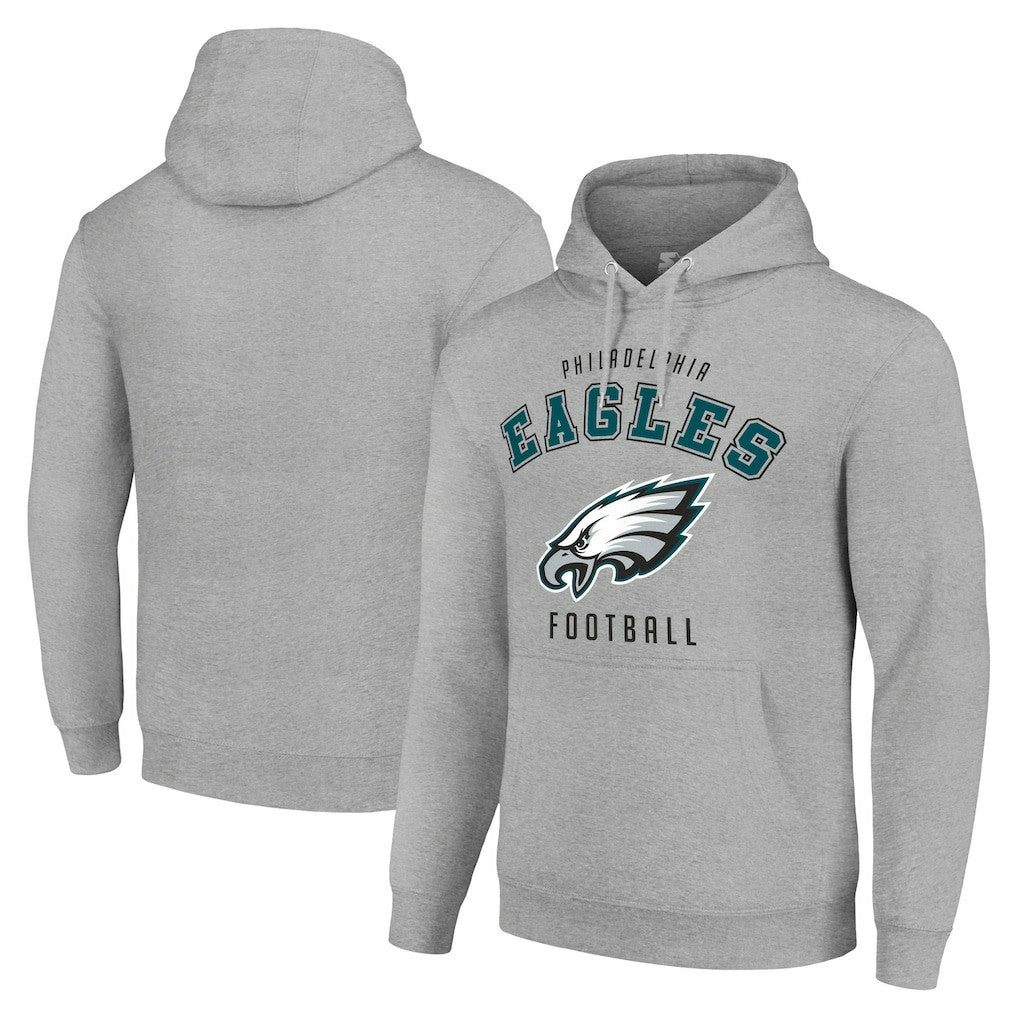Philadelphia Eagles Starter Unisex Logo Pullover Hoodie - Heather Gray discount