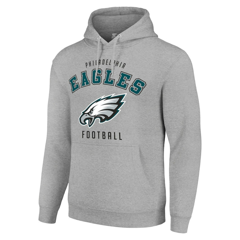 Philadelphia Eagles Starter Unisex Logo Pullover Hoodie - Heather Gray discount