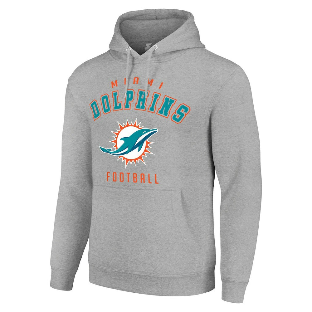 Miami Dolphins Starter Unisex Logo Pullover Hoodie - Heather Gray on sale
