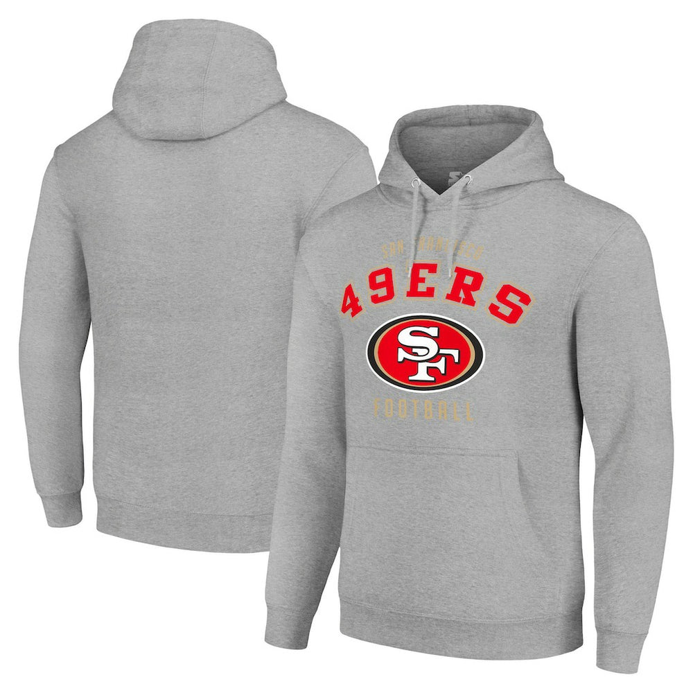 San Francisco 49ers Starter Unisex Logo Pullover Hoodie - Heather Gray sale
