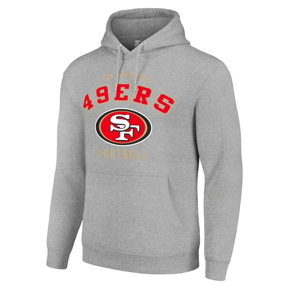 San Francisco 49ers Starter Unisex Logo Pullover Hoodie - Heather Gray sale