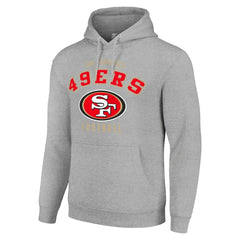 San Francisco 49ers Starter Unisex Logo Pullover Hoodie - Heather Gray sale