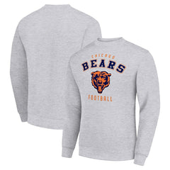 Chicago Bears Starter Team Logo Pullover Sweatshirt - Heather Gray discount