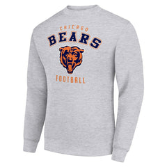 Chicago Bears Starter Team Logo Pullover Sweatshirt - Heather Gray discount