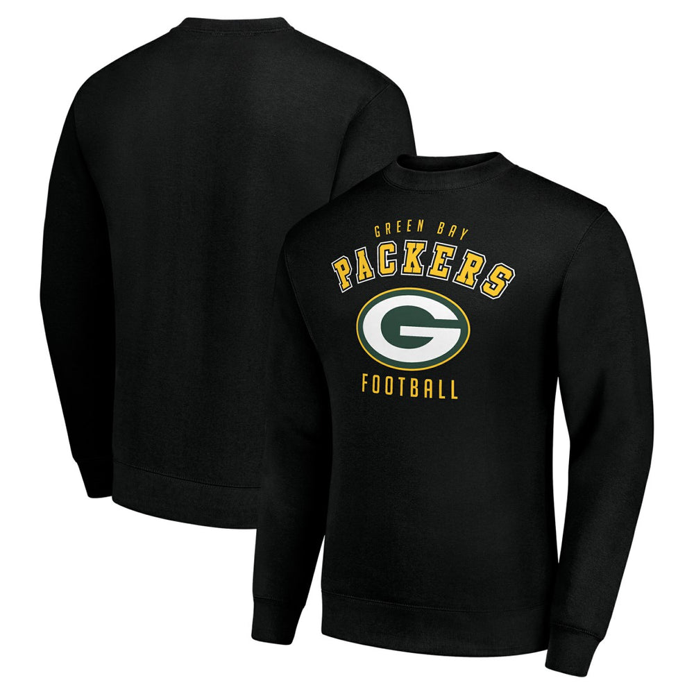 Green Bay Packers Starter Team Logo Pullover Sweatshirt - Black discount