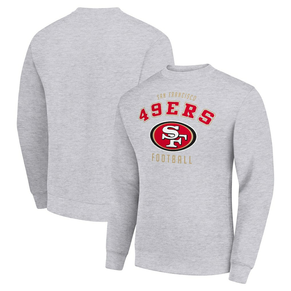 San Francisco 49ers Starter Team Logo Pullover Sweatshirt - Heather Gray sale