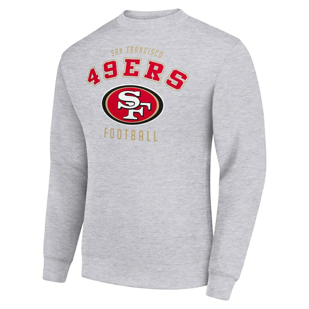 San Francisco 49ers Starter Team Logo Pullover Sweatshirt - Heather Gray sale