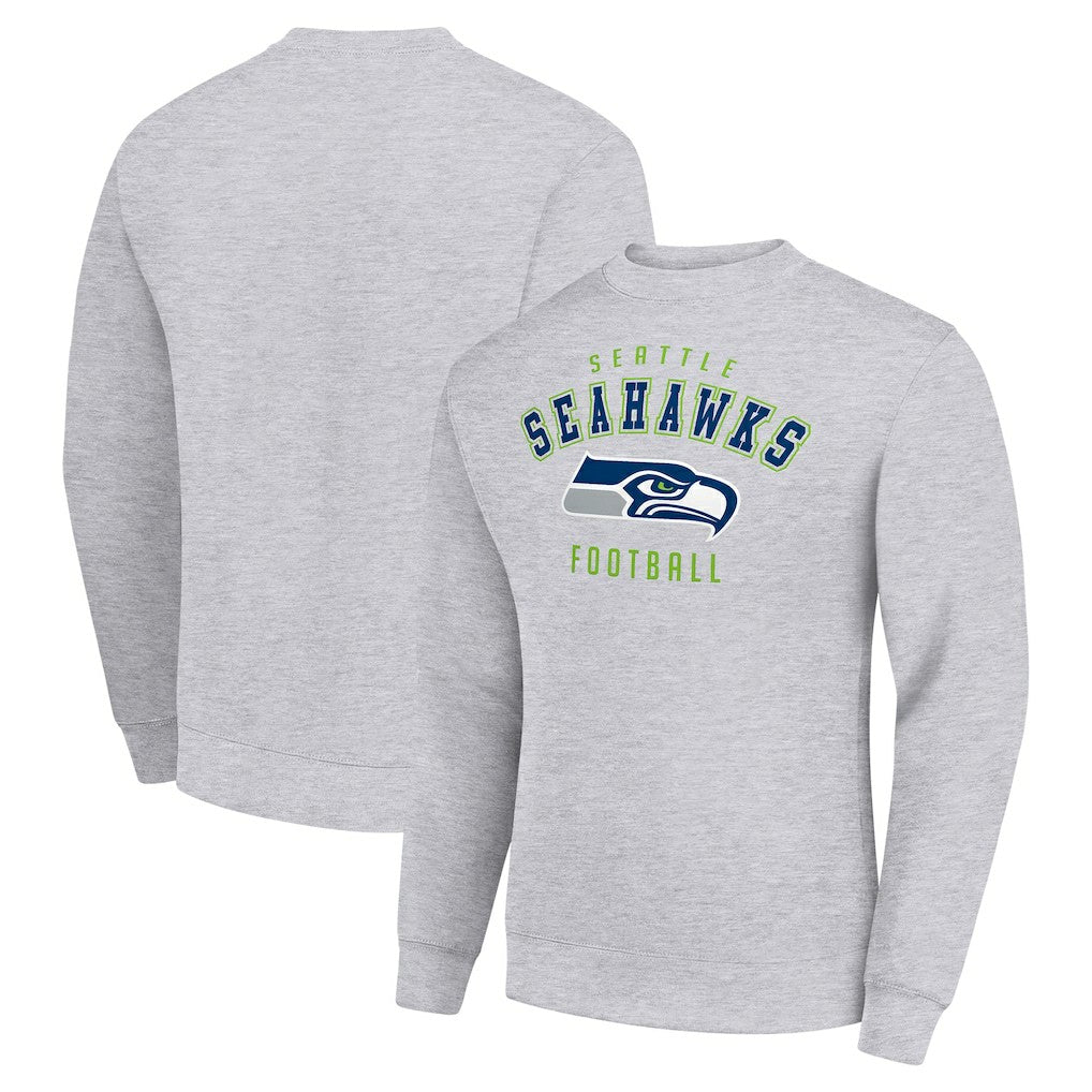 Seattle Seahawks Starter Team Logo Pullover Sweatshirt - Heather Gray for sale