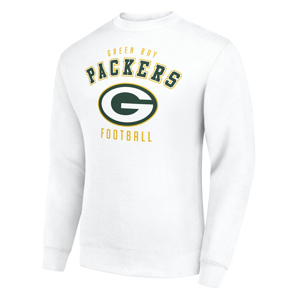 Green Bay Packers Starter Team Logo Pullover Sweatshirt - White for sale
