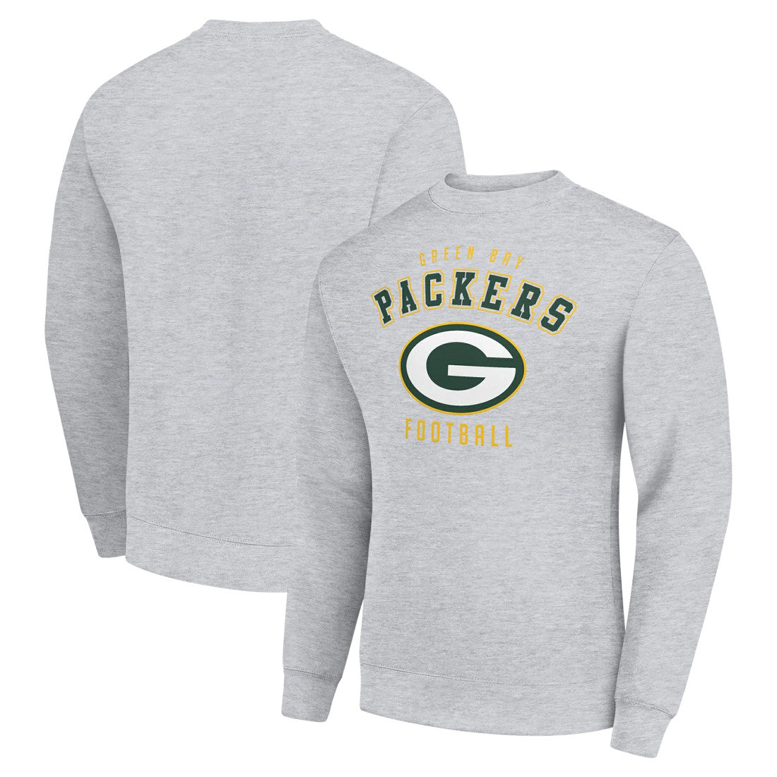 Green Bay Packers Starter Team Logo Pullover Sweatshirt - Heather Gray for sale