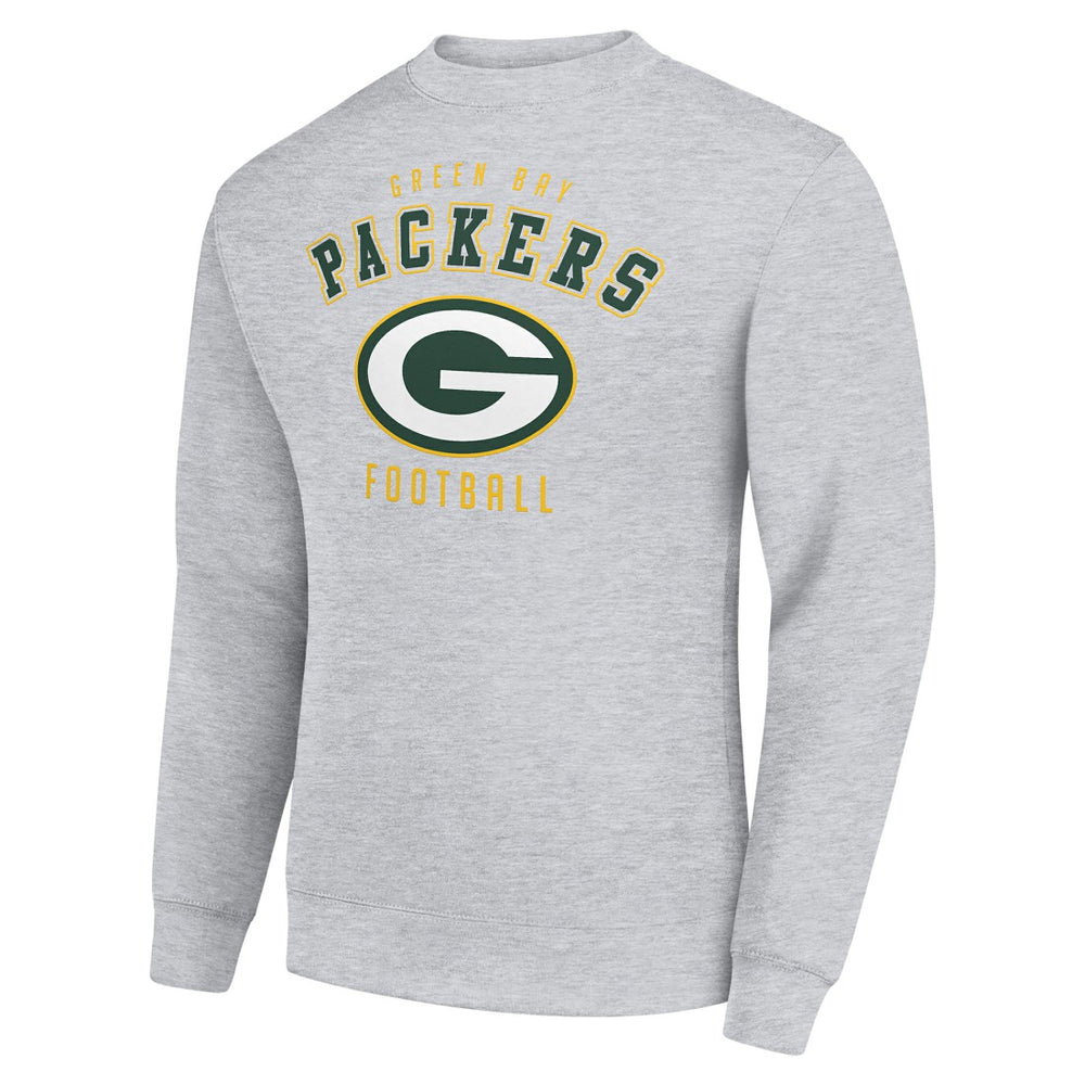 Green Bay Packers Starter Team Logo Pullover Sweatshirt - Heather Gray for sale