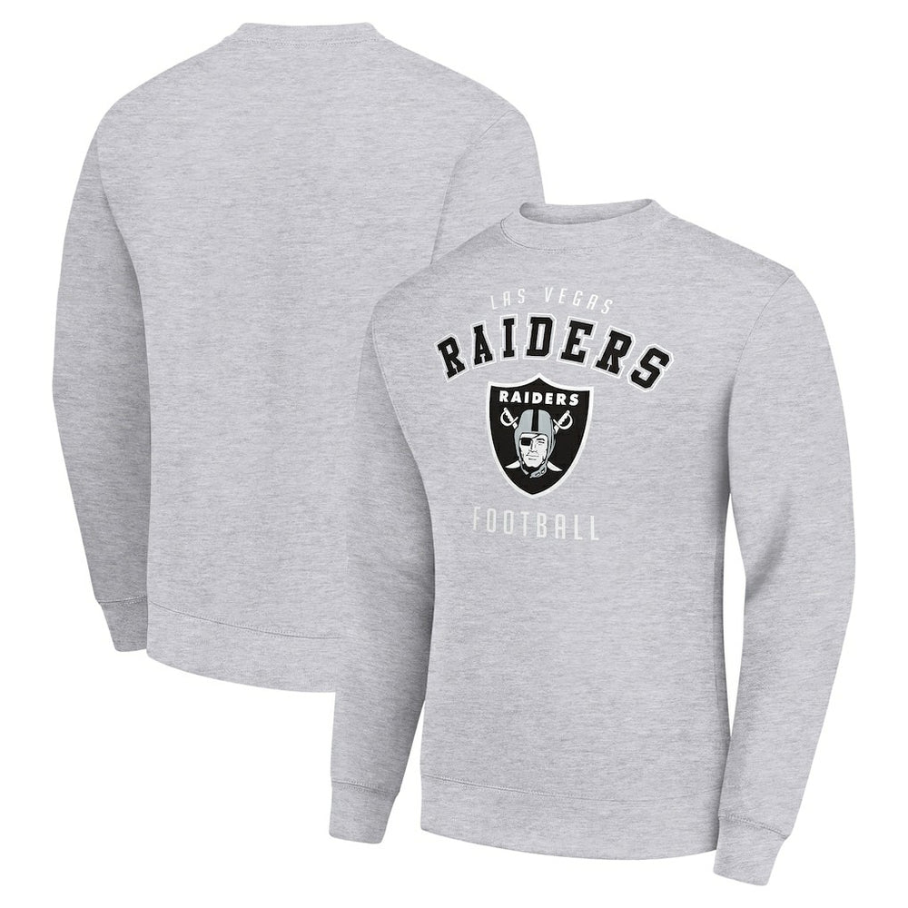 Las Vegas Raiders Starter Team Logo Pullover Sweatshirt - Heather Gray online