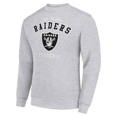 Las Vegas Raiders Starter Team Logo Pullover Sweatshirt - Heather Gray online