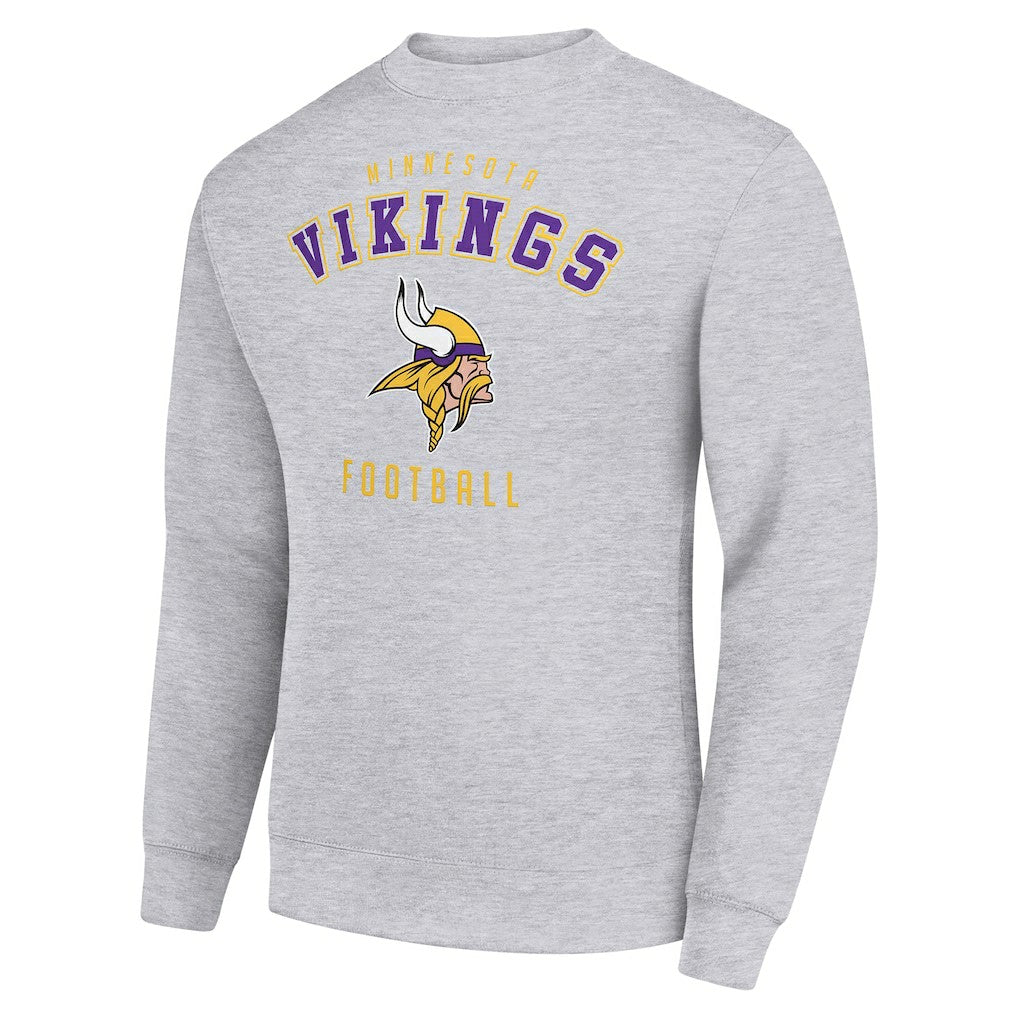 Minnesota Vikings Starter Team Logo Pullover Sweatshirt - Heather Gray outlet