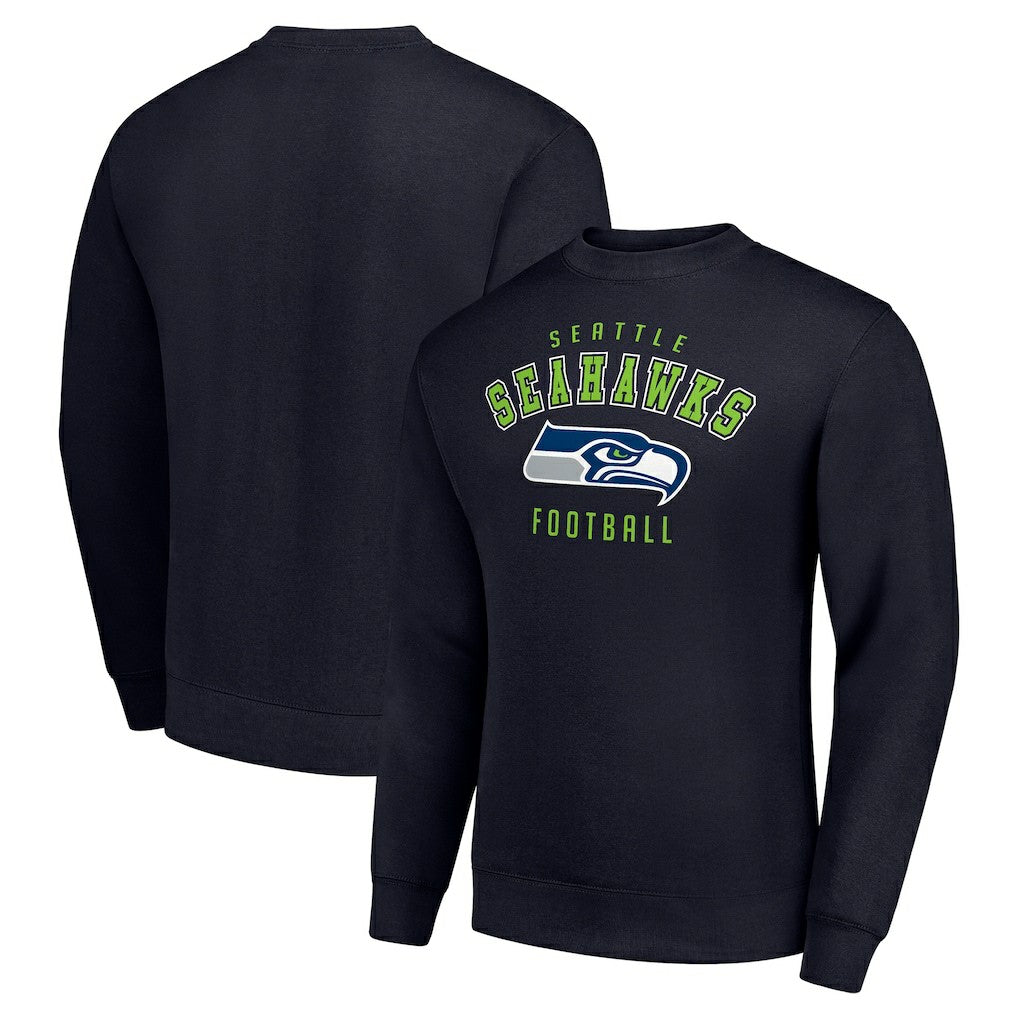 Seattle Seahawks Starter Team Logo Pullover Sweatshirt - College Navy cheap