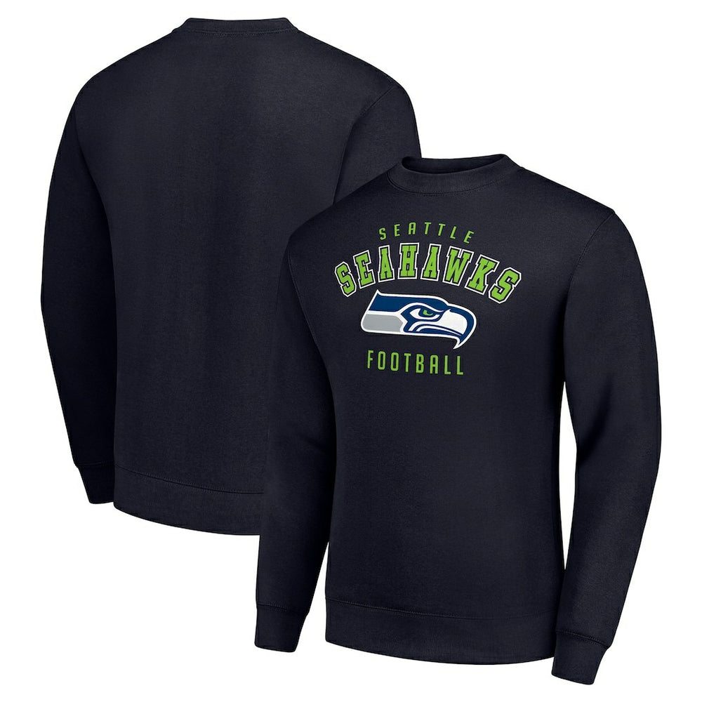 Seattle Seahawks Starter Team Logo Pullover Sweatshirt - College Navy cheap