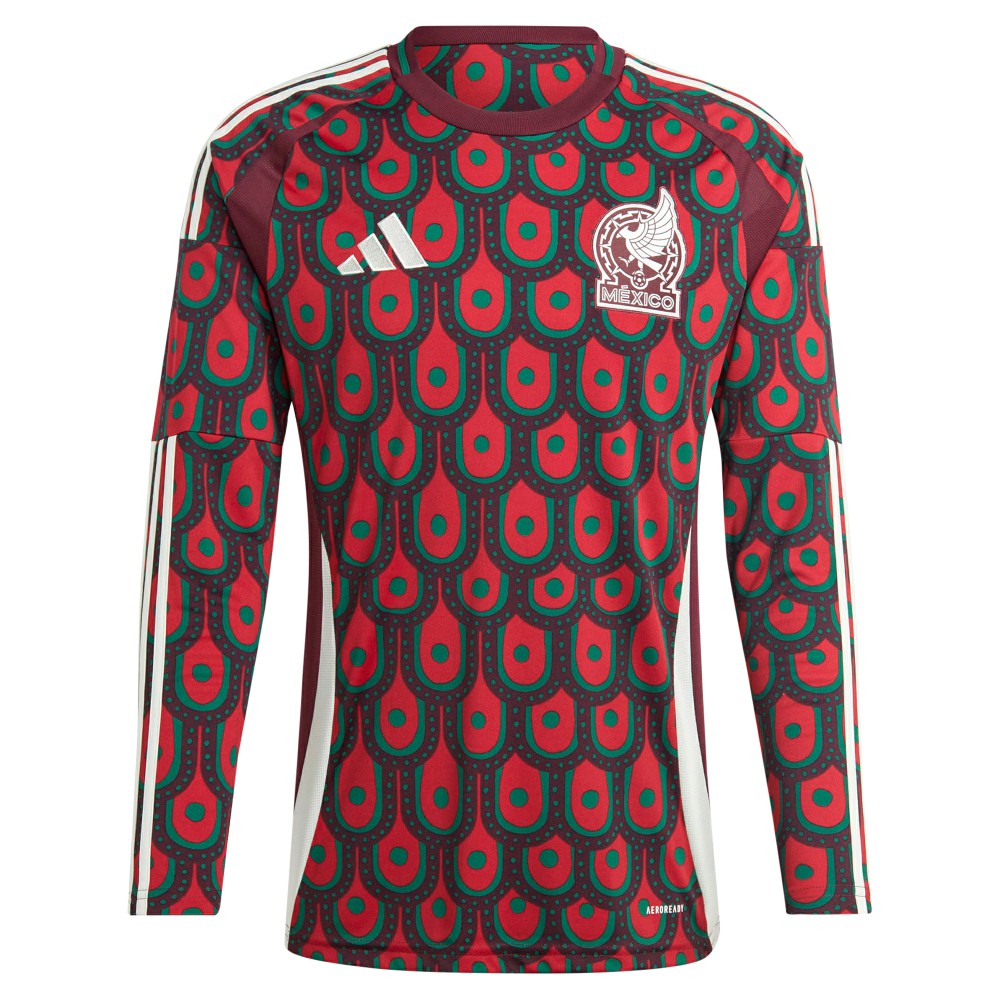 Mexico National Team 2024 Home Replica Long Sleeve Jersey - Burgundy outlet