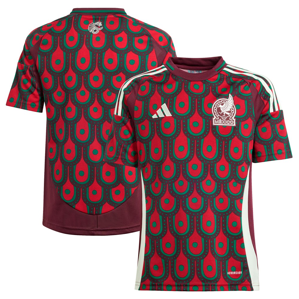 Mexico National Team Youth 2024 Home Replica Jersey - Burgundy shop