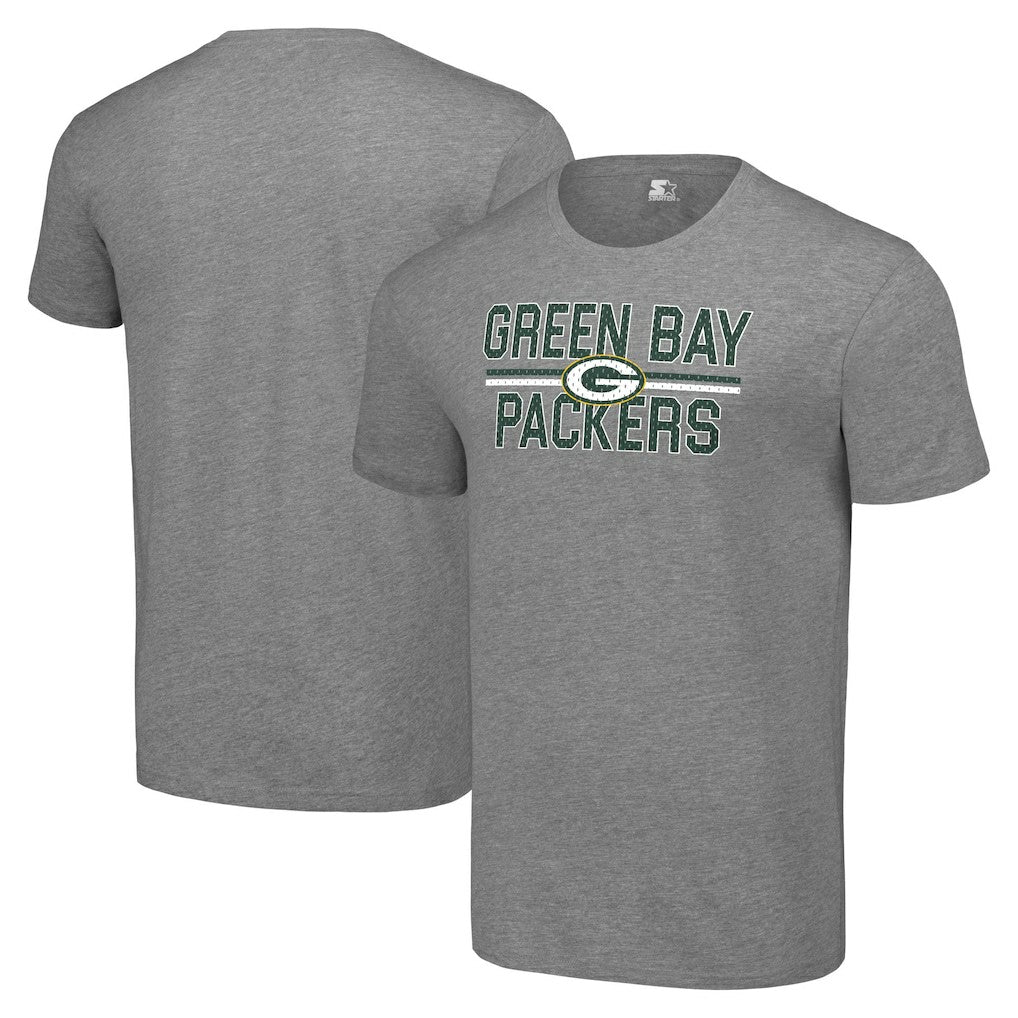 Green Bay Packers Starter Team Mesh Print Graphic T-Shirt - Heather Gray on sale