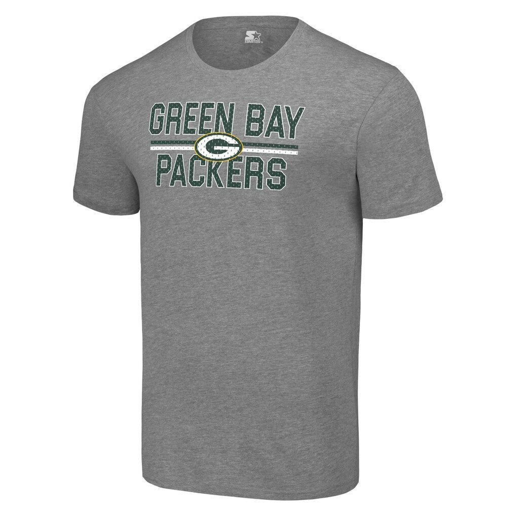 Green Bay Packers Starter Team Mesh Print Graphic T-Shirt - Heather Gray on sale