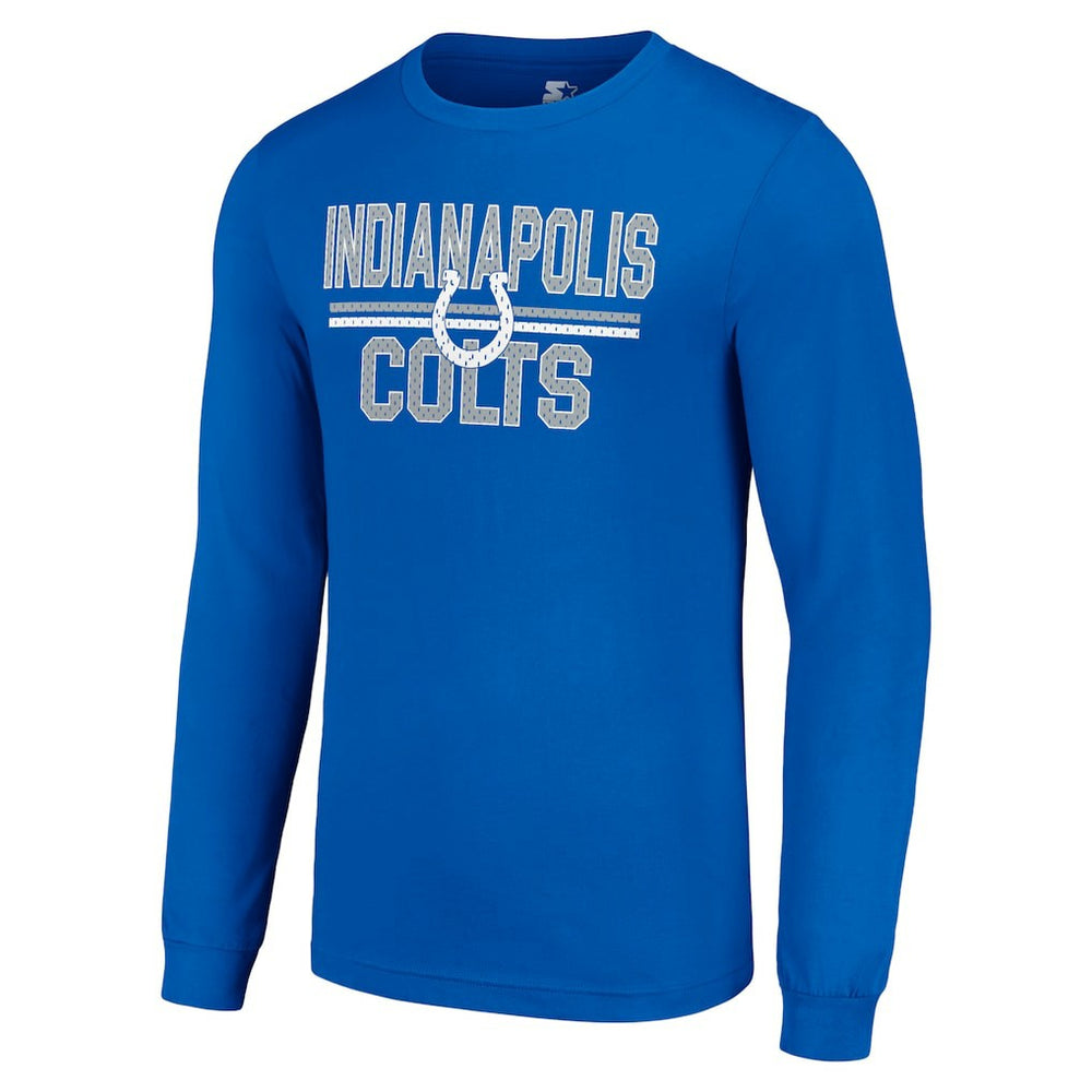 Indianapolis Colts Starter Team Mesh Print Graphic Long Sleeve T-Shirt - Royal online