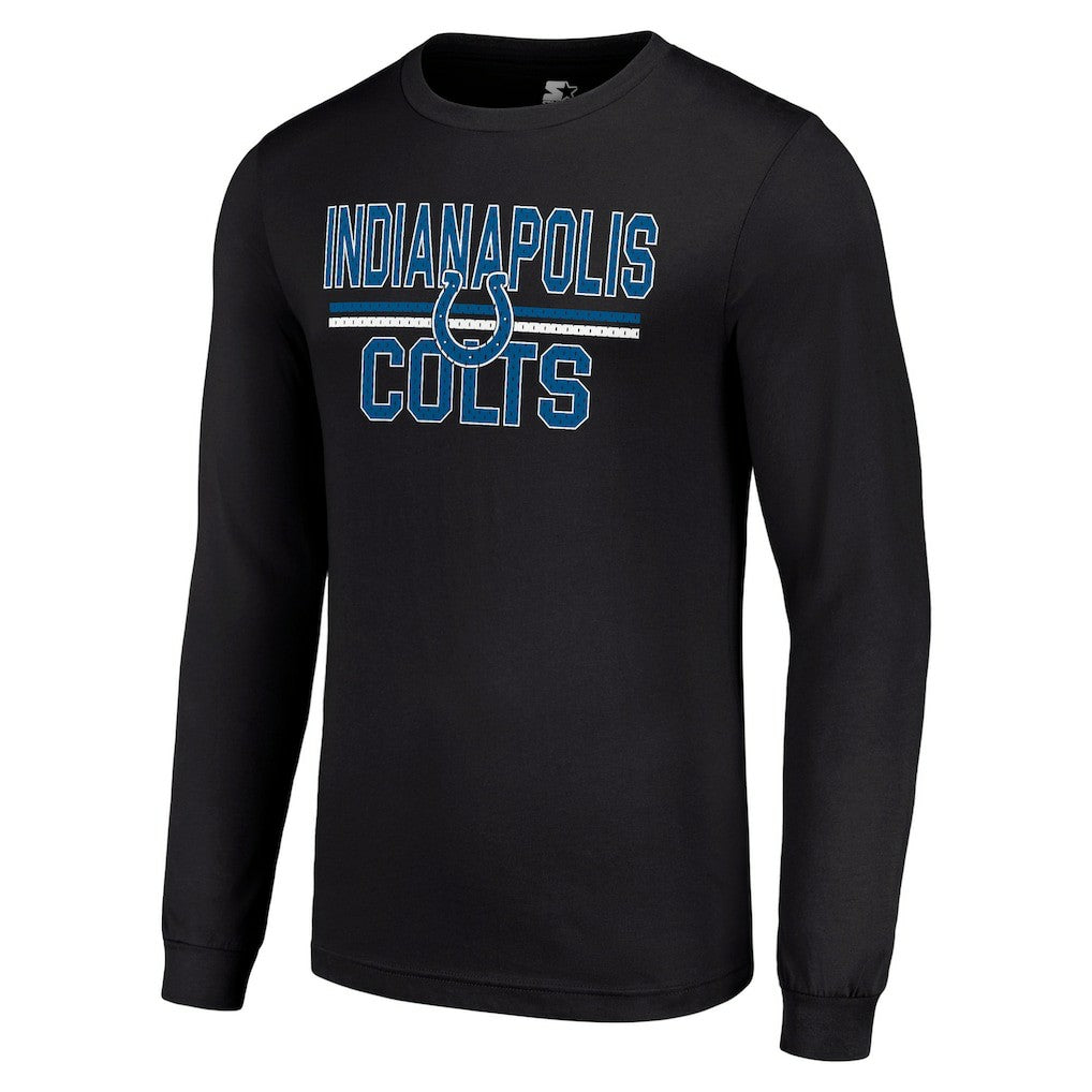 Indianapolis Colts Starter Team Mesh Print Graphic Long Sleeve T-Shirt - Black discount