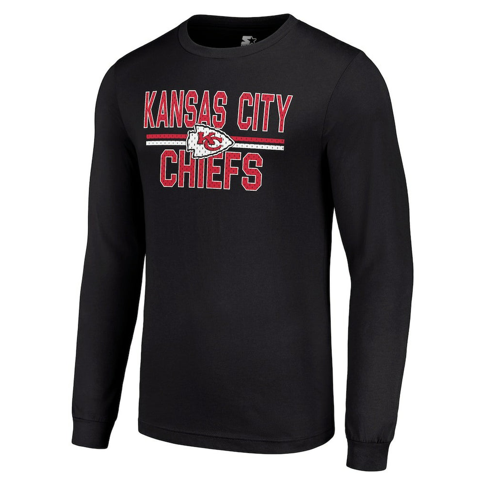 Kansas City Chiefs Starter Team Mesh Print Graphic Long Sleeve T-Shirt - Black online