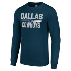 Dallas Cowboys Starter Team Mesh Print Graphic Long Sleeve T-Shirt - Navy cheap