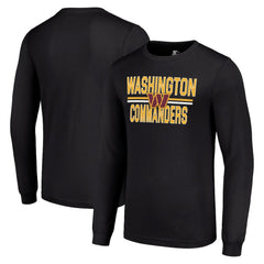Washington Commanders Starter Team Mesh Print Graphic Long Sleeve T-Shirt - Black online