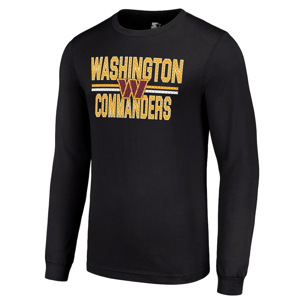 Washington Commanders Starter Team Mesh Print Graphic Long Sleeve T-Shirt - Black online