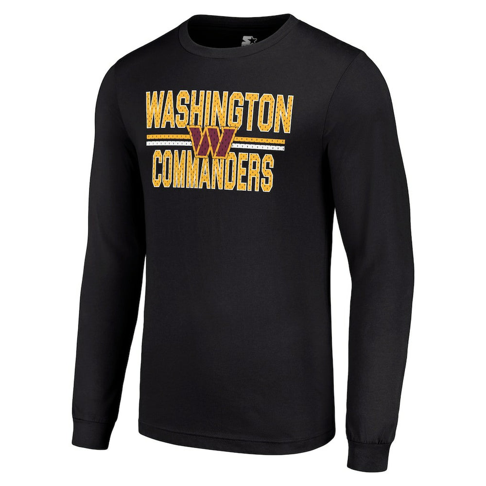 Washington Commanders Starter Team Mesh Print Graphic Long Sleeve T-Shirt - Black online