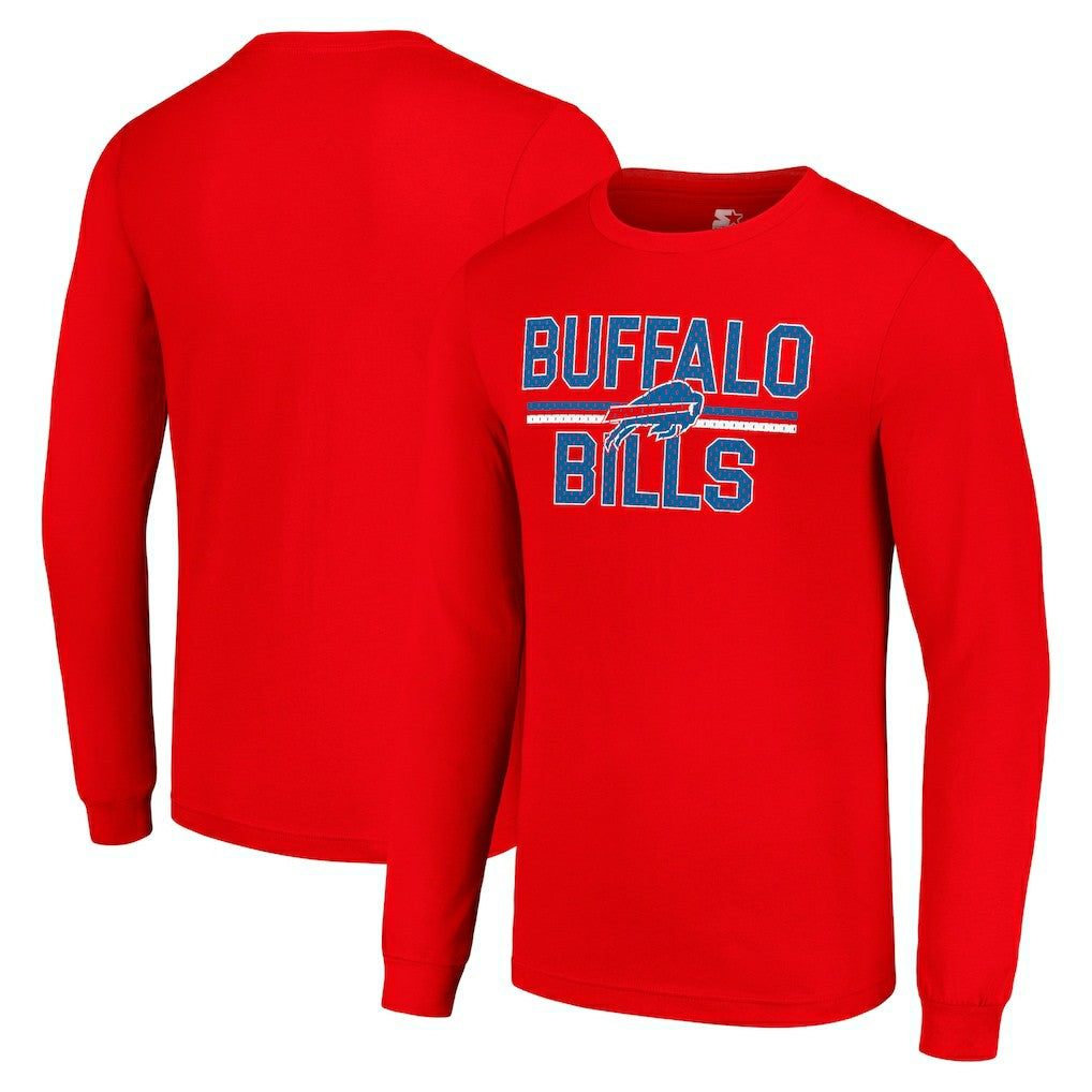 Buffalo Bills Starter Team Mesh Print Graphic Long Sleeve T-Shirt - Red online