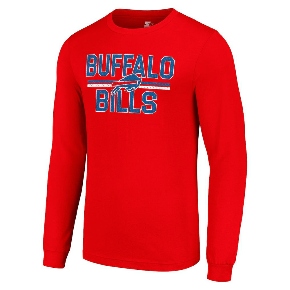 Buffalo Bills Starter Team Mesh Print Graphic Long Sleeve T-Shirt - Red online