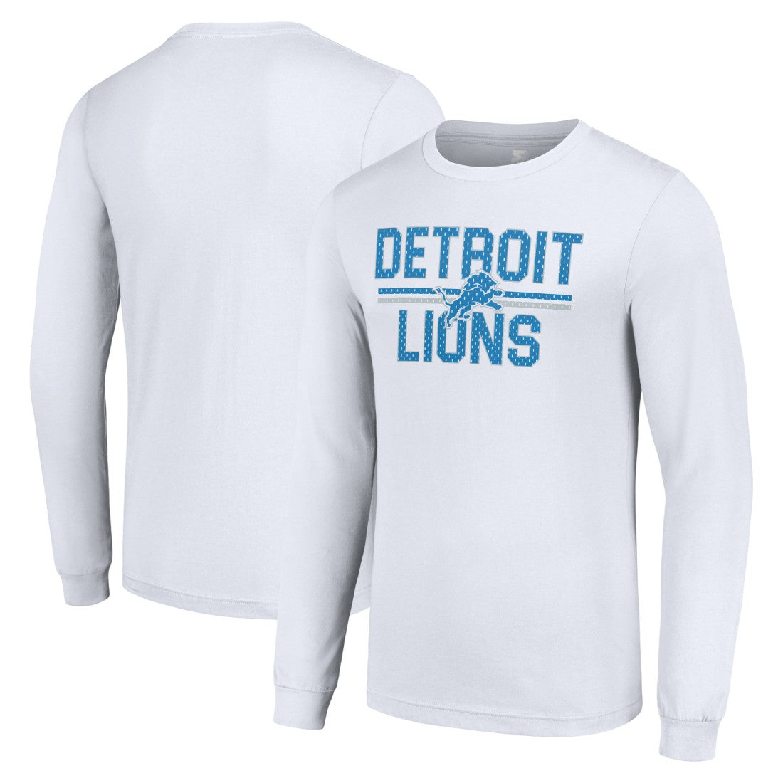 Detroit Lions Starter Team Mesh Print Graphic Long Sleeve T-Shirt - White for sale
